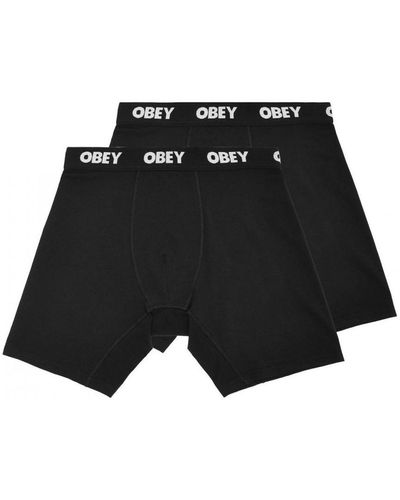 Obey Boxers Established work 2 pack boxers - Noir