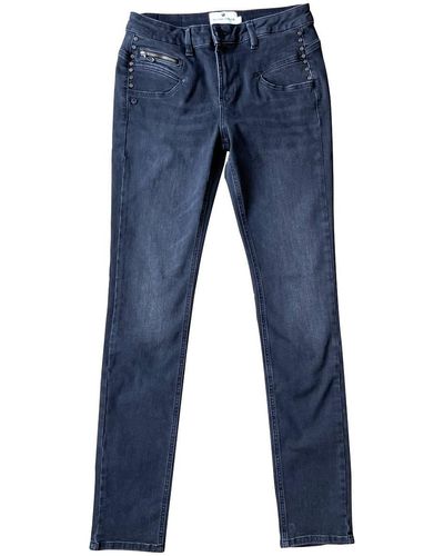 Freeman T.porter Jeans Pantalon Alexa High Waist S-SDM - Bleu