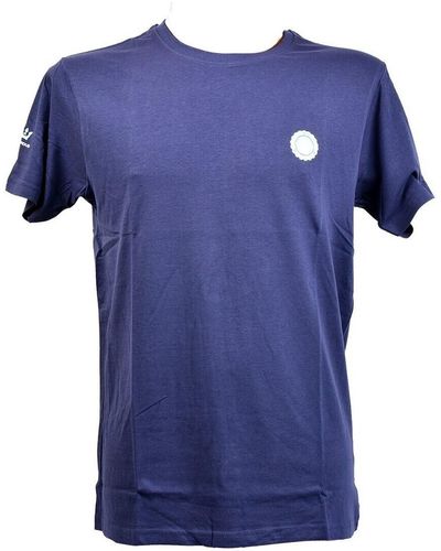 Ted Lapidus T-shirt CASSIEN Col Rond MA - Bleu