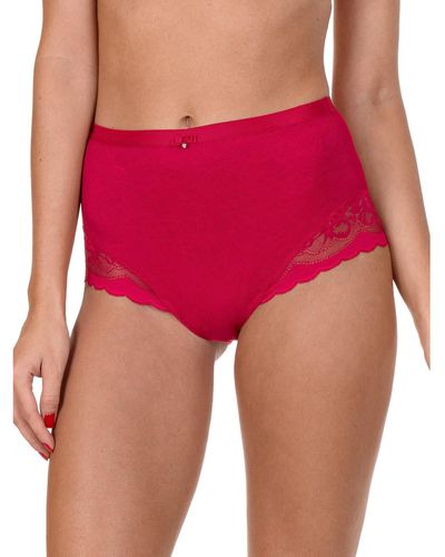 Lisca Culottes & slips Slip taille haute Evelyn rouge