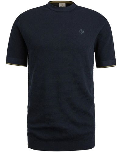 Cast Iron T-shirt Knitted T-Shirt Marine - Bleu
