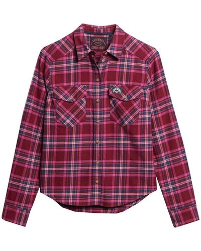 Superdry Chemise Lumberjack check flannel shirt - Violet