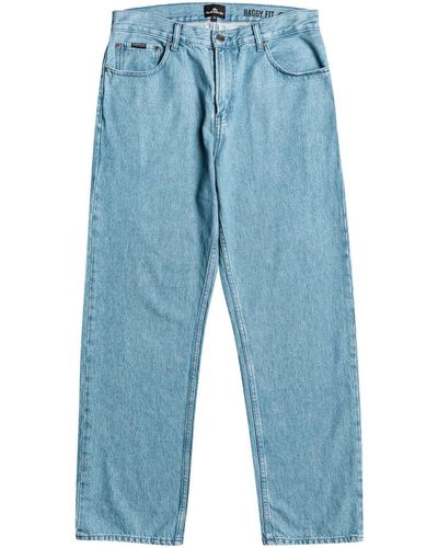 Quiksilver Jeans Baggy Nineties Wash - Bleu