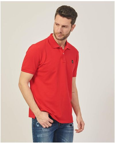 Refrigue T-shirt Polo avec patch logo - Rouge