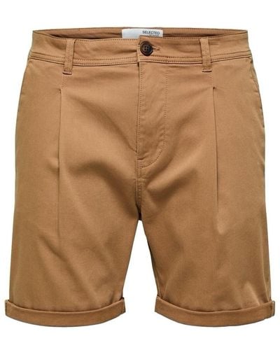 SELECTED Short Noos Comfort-Gabriel - Toasted Coconut - Neutre