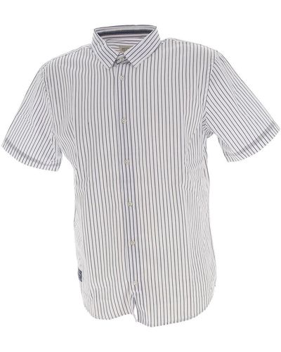 Oxbow Chemise Candrio wht stripes mc shirt - Blanc