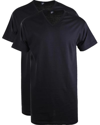 Alan Red T-shirt T-Shirts Vermont Extra Longs Bleu Marine (Lot de 2)