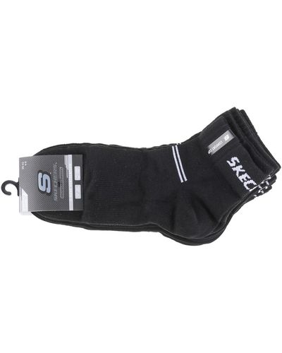 Skechers Chaussettes de sports 5PPK Wm Mesh Ventilation Quarter Socks - Noir