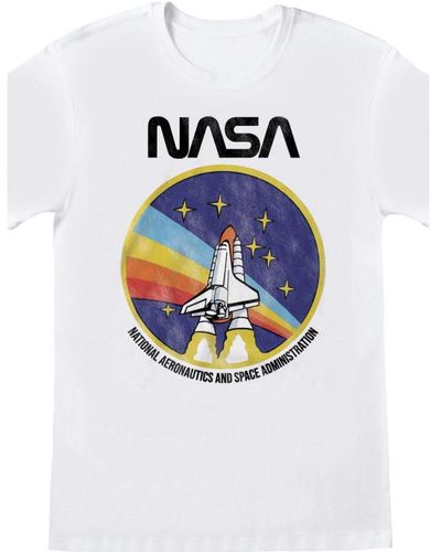 NASA T-shirt Distressed - Bleu
