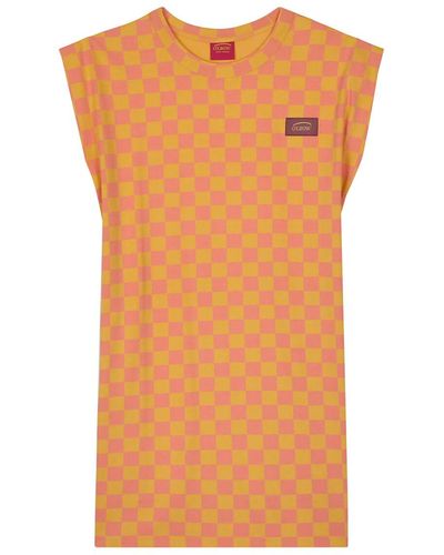 Oxbow Robe Robe tee-shirt Damiers DEHEANA - Orange