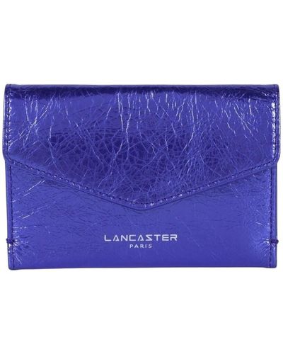 Lancaster Portefeuille Porte cartes Ref 62053 Bleu nacre 13*9*1 cm