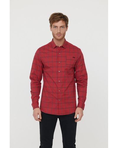 Lee Cooper Chemise Chemise Droupa Berry - Rouge