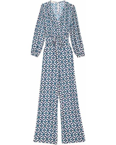 La Petite Etoile Pantalon Lisetta geo combipant - Bleu