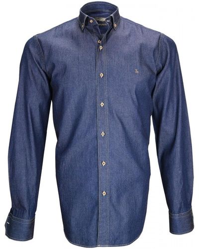 Emporio Balzani Chemise chemise en jeans denim bleu