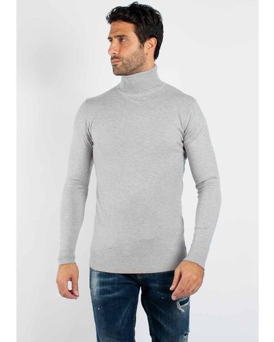 Hollyghost Pull Pull fin col roulé YY02 - Gris