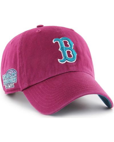 '47 Casquette 47 CAP MLB BOSTON RED SOX DOUBLE UNDER CLEAN UP GALAXY - Rose