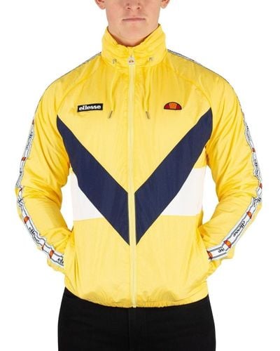 Ellesse Homme Veste de survêtement Gerano, Jaune hommes Blouson en jaune