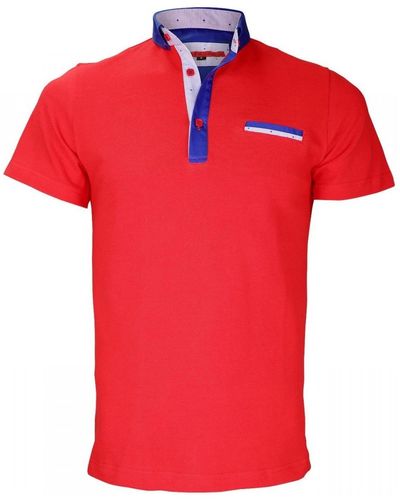 Andrew Mc Allister Polo polo col boutonnee studland rouge
