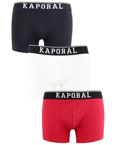 Kaporal Boxers Pack x3 Front logo - Rouge