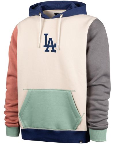 '47 Sweat-shirt 47 HOODIE MLB LOS ANGELES DODGERS COLOR BLOCK DUNLOE BONE - Vert
