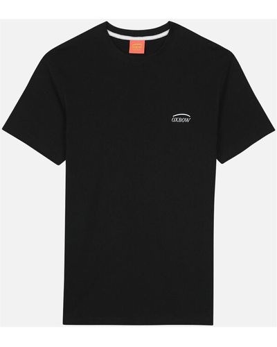 Oxbow T-shirt Tee shirt uni logo imprimé poitrine TERONI - Noir