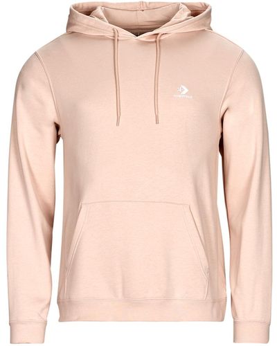 Converse Sweat-shirt GO-TO EMBROIDERED STAR CHEVRON PULLOVER HOODIE - Rose