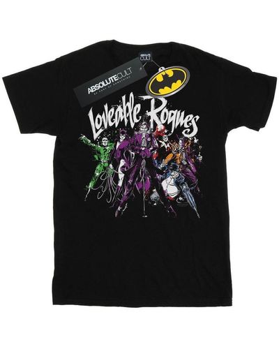 Dc Comics T-shirt Batman Loveable Rogues - Noir