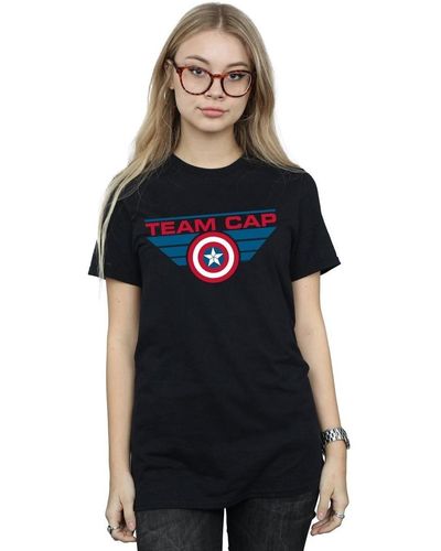 Marvel T-shirt Captain America Civil War Team Cap - Noir