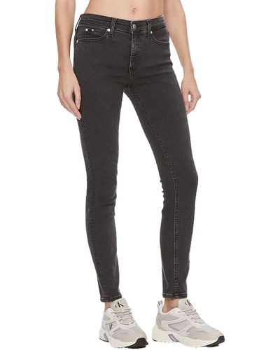Ck Jeans Jeans Mid Rise Skinny - Noir
