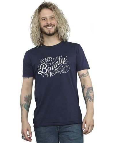 Disney T-shirt The Book Of Boba Fett Bounty Hunter - Bleu