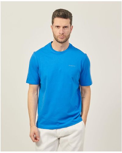 Bugatti T-shirt T-shirt en coton avec logo - Bleu