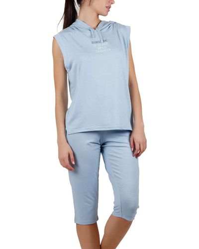 Admas Pyjamas / Chemises de nuit Tenue d'intérieur pyjama leggings débardeur à capuche The - Bleu