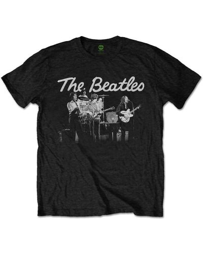 The Beatles T-shirt 1968 Live Photo - Noir