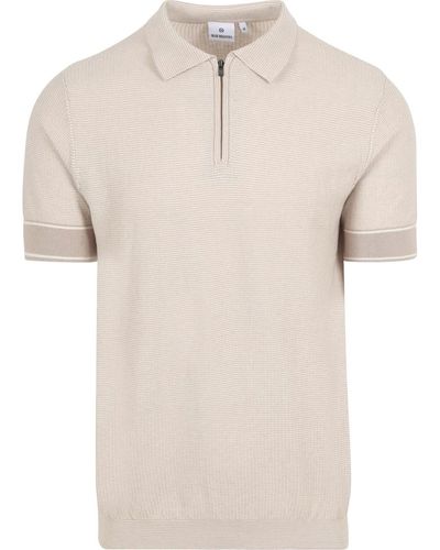BLUE INDUSTRY T-shirt Knitted Polo M18 Structure Beige - Neutre