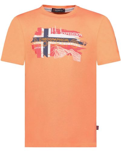 GEOGRAPHICAL NORWAY T-shirt SY1366HGN-Coral - Orange