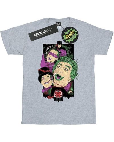 Dc Comics T-shirt Batman TV Series Rogues Gallery - Gris