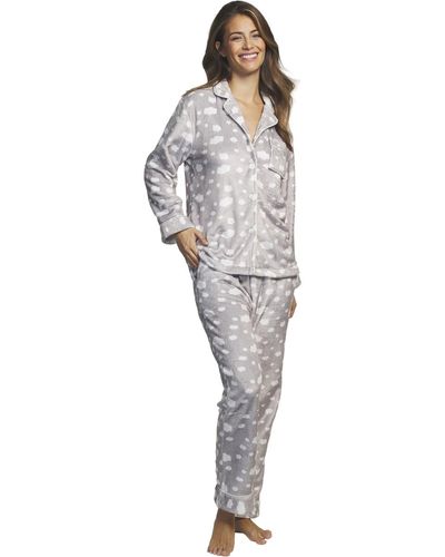 Selmark Pyjamas / Chemises de nuit Pyjama pantalon chemise manches longues Polar Joven - Gris