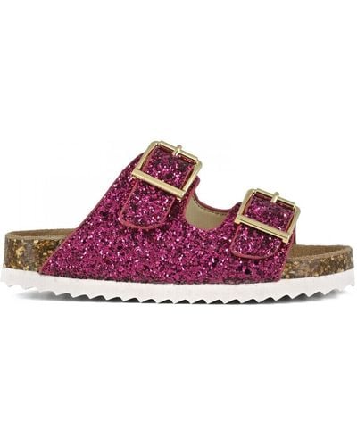 Colors Of California Sandales Glitter sandal 2 buckles - Violet
