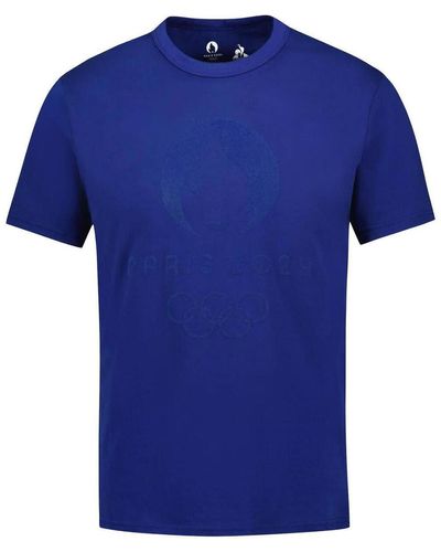 Le Coq Sportif T-shirt Graphic p24 tee ss n1 m blue depths - Bleu