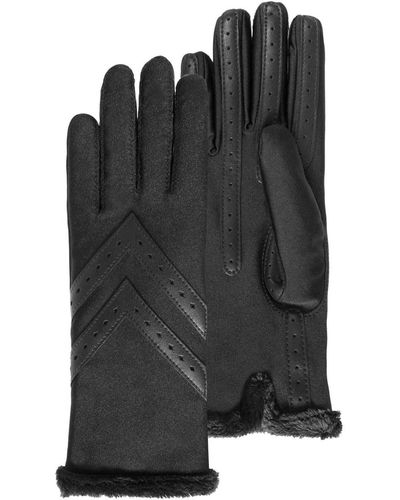 Isotoner Gants Gants tactiles en tissu recylcé - doublés chaud - Noir