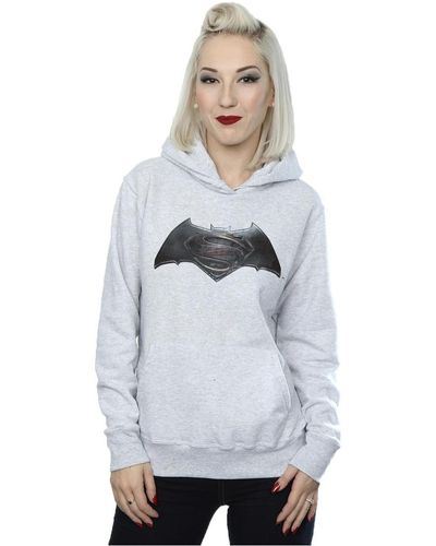 Dc Comics Sweat-shirt Batman v Superman Logo - Gris