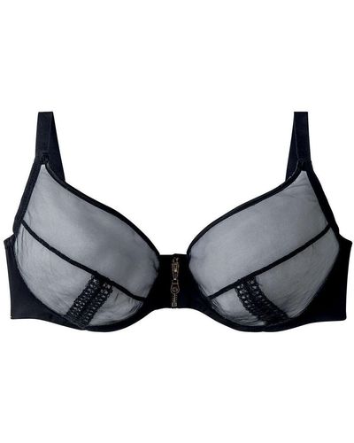 Pommpoire Emboitants Soutien-gorge à armatures grand maintien noir Cats Eyes - Gris