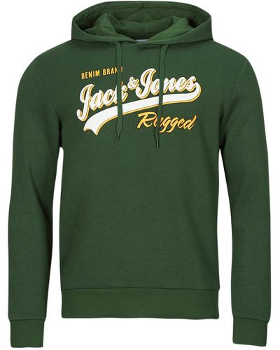 Jack & Jones Sweat-shirt JJELOGO SWEAT HOOD 2 COL 23/24 - Vert