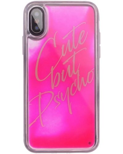 Les Benjamins Housse portable Couverture Cute But Psycho iPhone XS X Pink - Rose