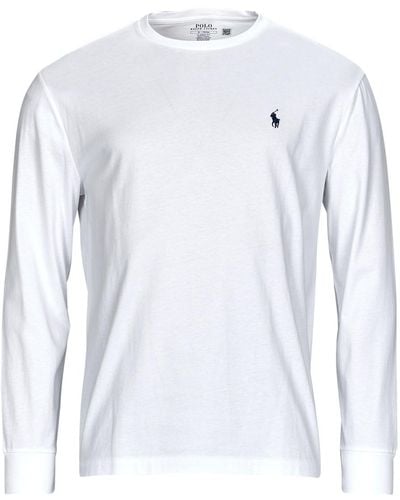 Polo Ralph Lauren T-shirt TSHIRT MANCHES LONGUES EN COTON - Blanc