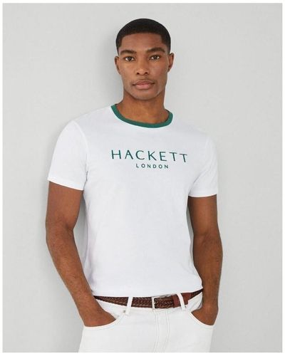Hackett T-shirt HM500797 HERITAGE - Blanc