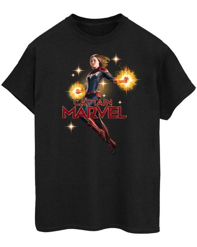 Marvel T-shirt Captain Carol Danvers - Noir