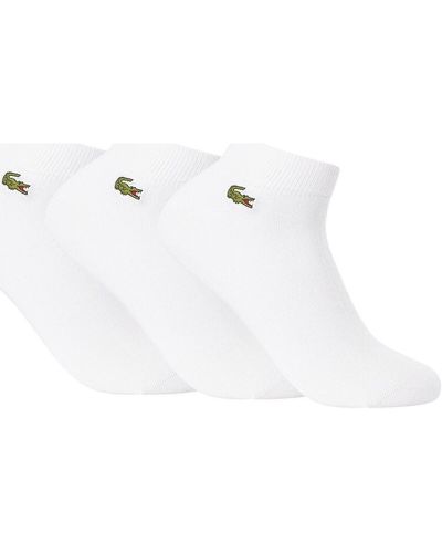 Lacoste Socquettes Lot de 3 paires de chaussettes courtes Sport - Blanc
