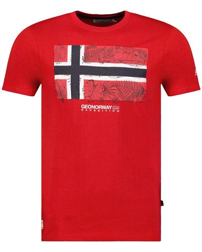 Geo Norway T-shirt SW1239HGNO-RED - Rouge