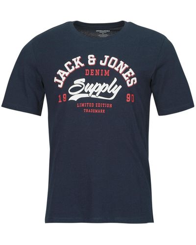 Jack & Jones T-shirt JJELOGO TEE SS O-NECK 2 COL SS24 SN - Bleu